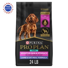 Puppy Food Lamb Oat Meal Sensitive Skin Stomach Purina Pro Plan 24 lb Formula 4.37 per pound