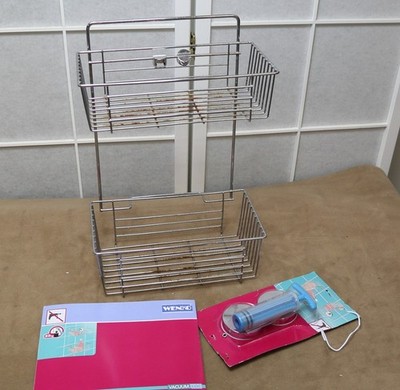 WENKO Vacuum-Loc  Wandregal 2 Etagen Bari, ohne bohren, 20889100