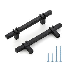 33/4 inch Black Cabinet Handles, 10 Pack Kitchen Cabinet Handles Matte Black ...