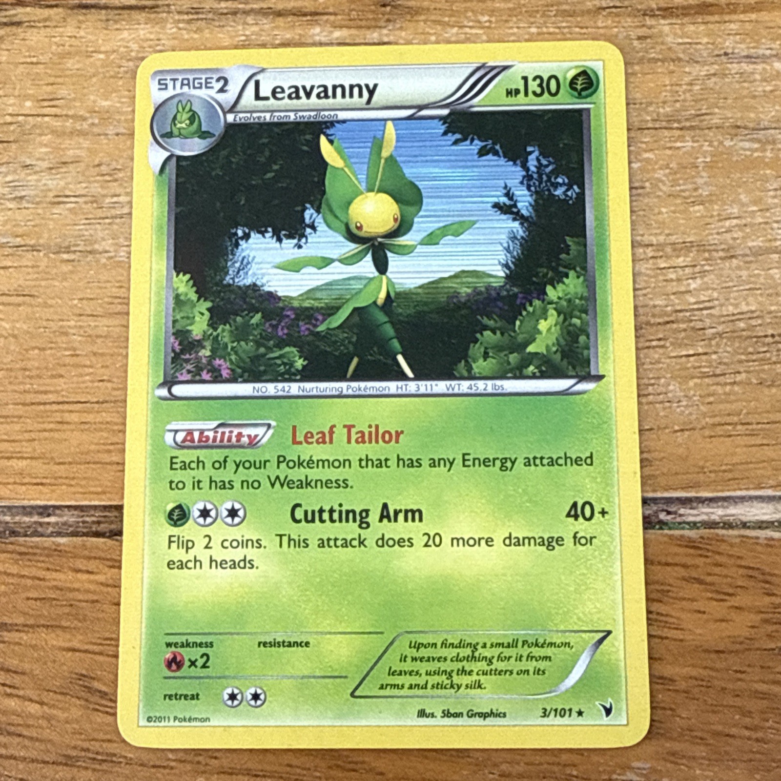Leavanny 3/101 Holo Rare Noble Victories Vintage Pokemon Cards TCG LP