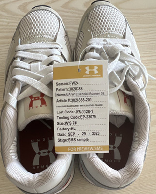 Under Armour Essential Runner SE Mesh Low Top Lace Up Running Sneakers White