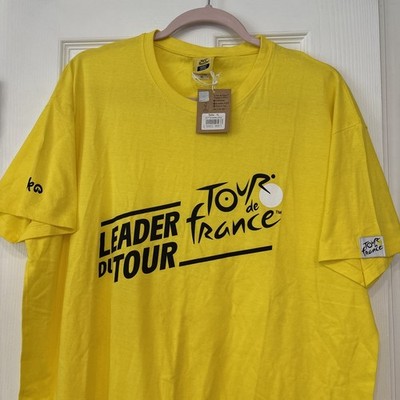 Tour de France Leader Du Tour T Shirt Men Size XL Short Sleeve Yellow NWT
