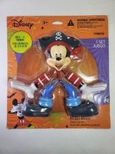 NEW Gemmy/Disney Mickey Mouse Pirate Pumpkin Push-Ins