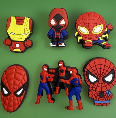  SPIDER-MAN - 6pc Shoe Charms For Crocs Superhero Marvel Miles Morales Gwen