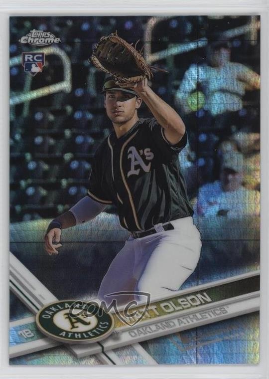 2017 Topps Chrome Prism Refractor Matt Olson #98 k4s