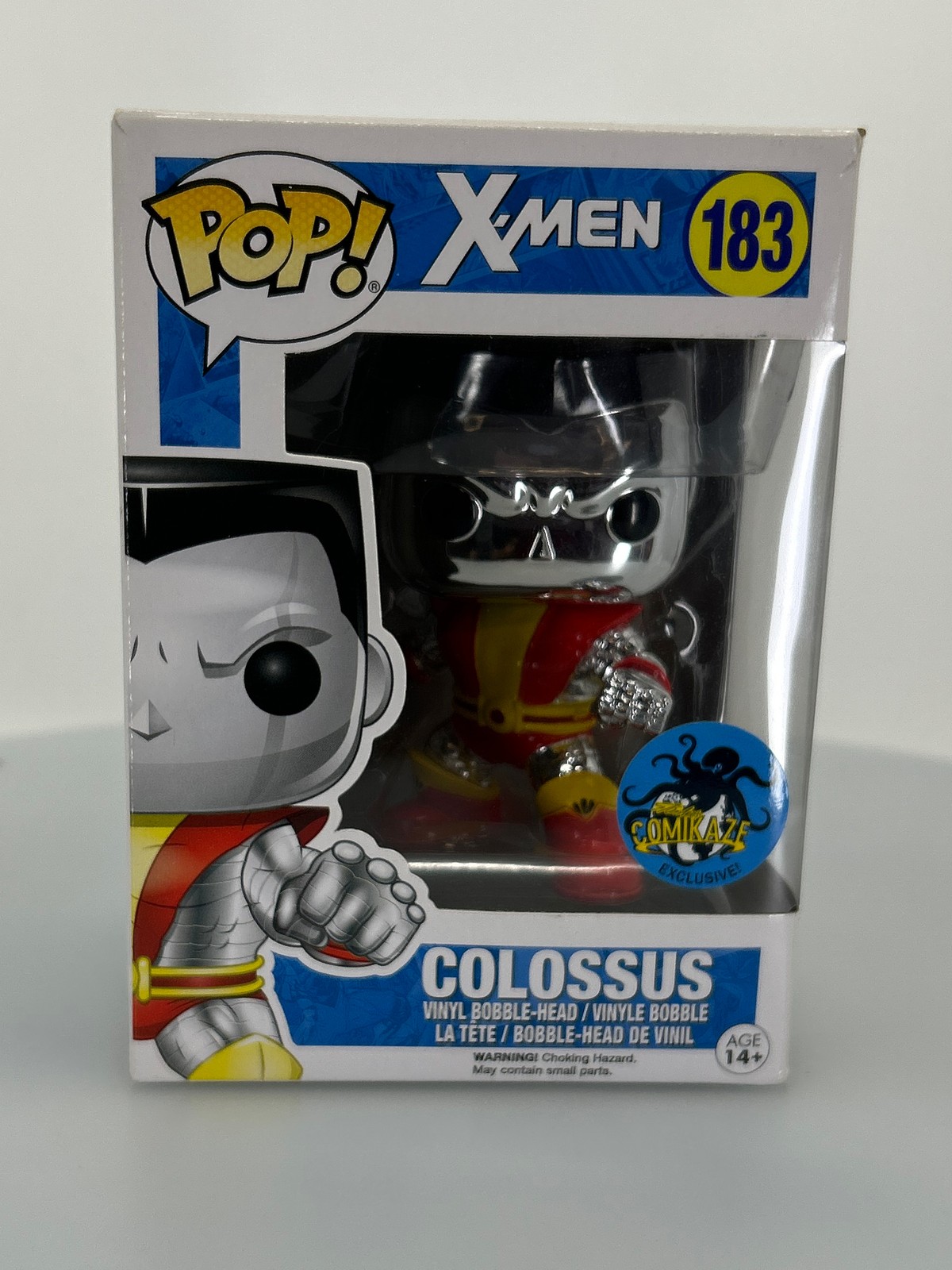 Funko Pop! Marvel X-Men Colossus Chrome #183 L.a. Comic Con Exclusive Damaged