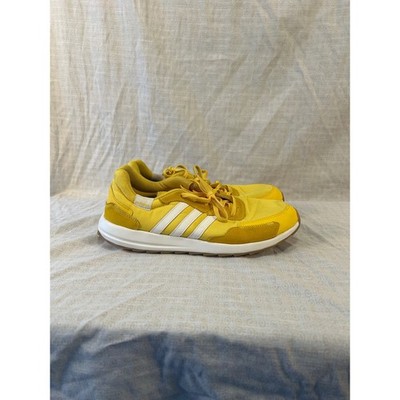 Adidas Retrorun Mens Yellow White Gum Sneakers Size 11
