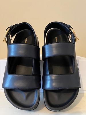 NEOUS CHER BUCKLE AANKLE STRAP SANDAL SIZE EU 36/US 6 IN NAVY BLUE