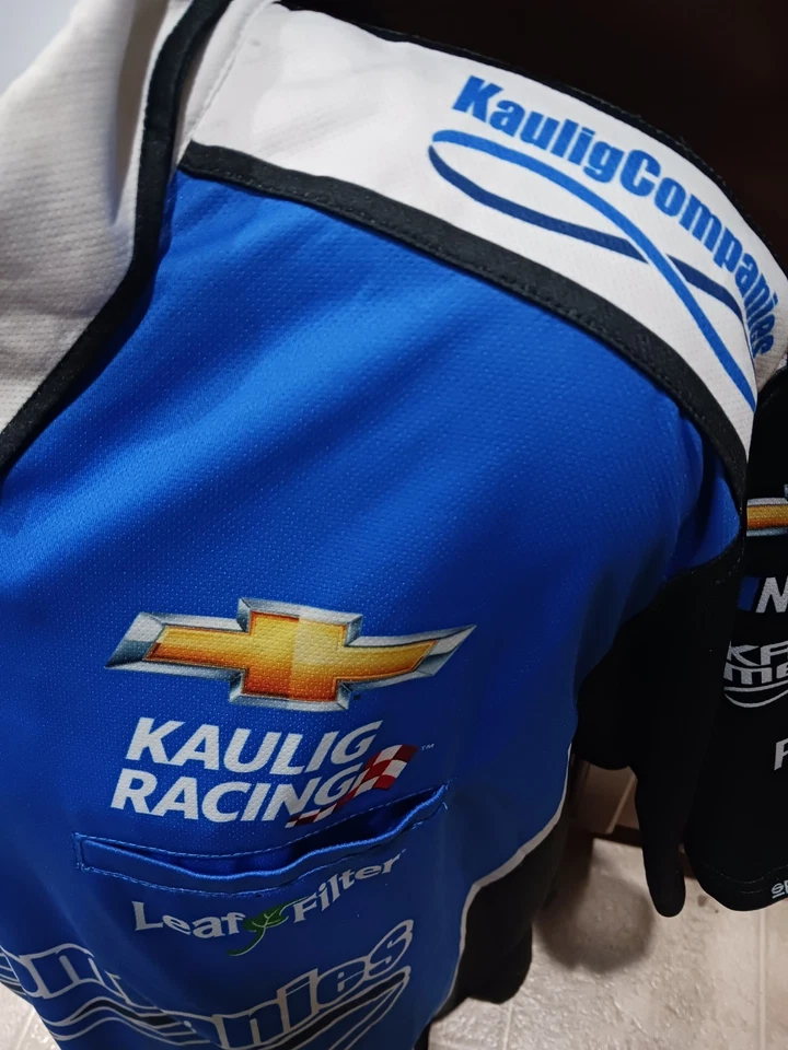 Camisa Kaulig Racing 2XL Race Usada Kaulig Co. Chevy Pit Crew NASCAR Allmendinger Foto 3 de 4