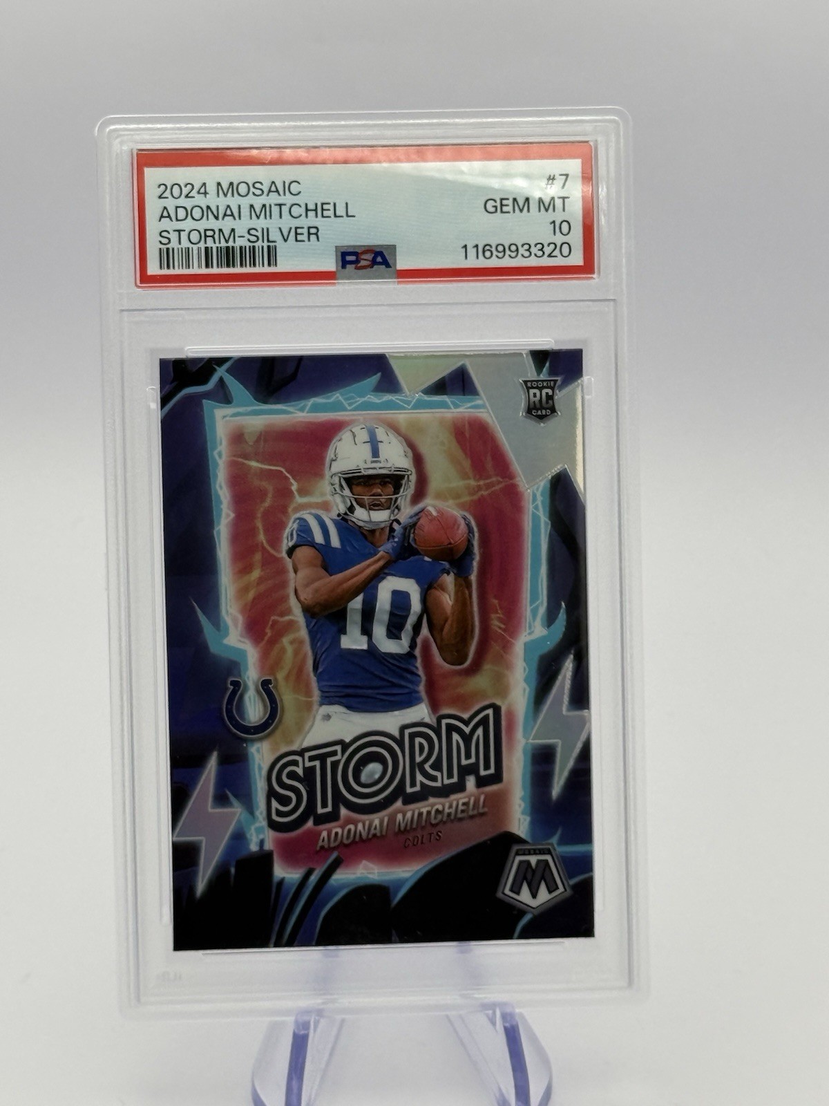 Adonai Mitchell Panini Mosaic Storm #7 Silver