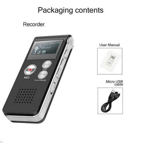 Digital Voice Recorder Dictaphone Audio Sound Recorder Mini Small Spy Lecture - Picture 15 of 19