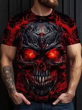Gothic Skull 3D All Over Print T-shirt