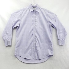 Charles Tyrwhitt Dress Shirt Mens 15.5 32/33 Purple Check Non Iron Classic Fit