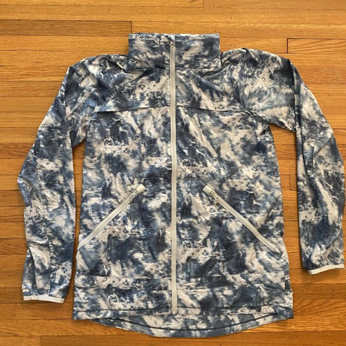 Lululemon Jacket Womens 6 Blue White Lightweight Hooded Windbreaker Run Full Zip - Picture 15 of 16