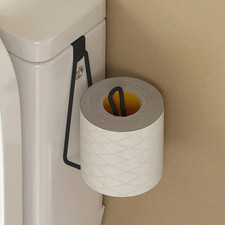 1pc No Drill Toilet Paper Holder Wall Mount Tissue Roll Rack Easy Install - NEW