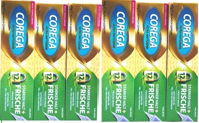 Corega Ultra Haftcreme Starker Halt + Frische 6x 40g