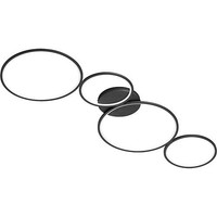 Led-Deckenleuchte Rondo Schwarz Matt Dimmbar Warmweiss Trio Leuchten 622610432