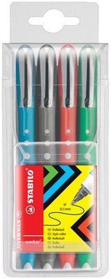 STABILO Tintenroller worker colorful 4er Etui