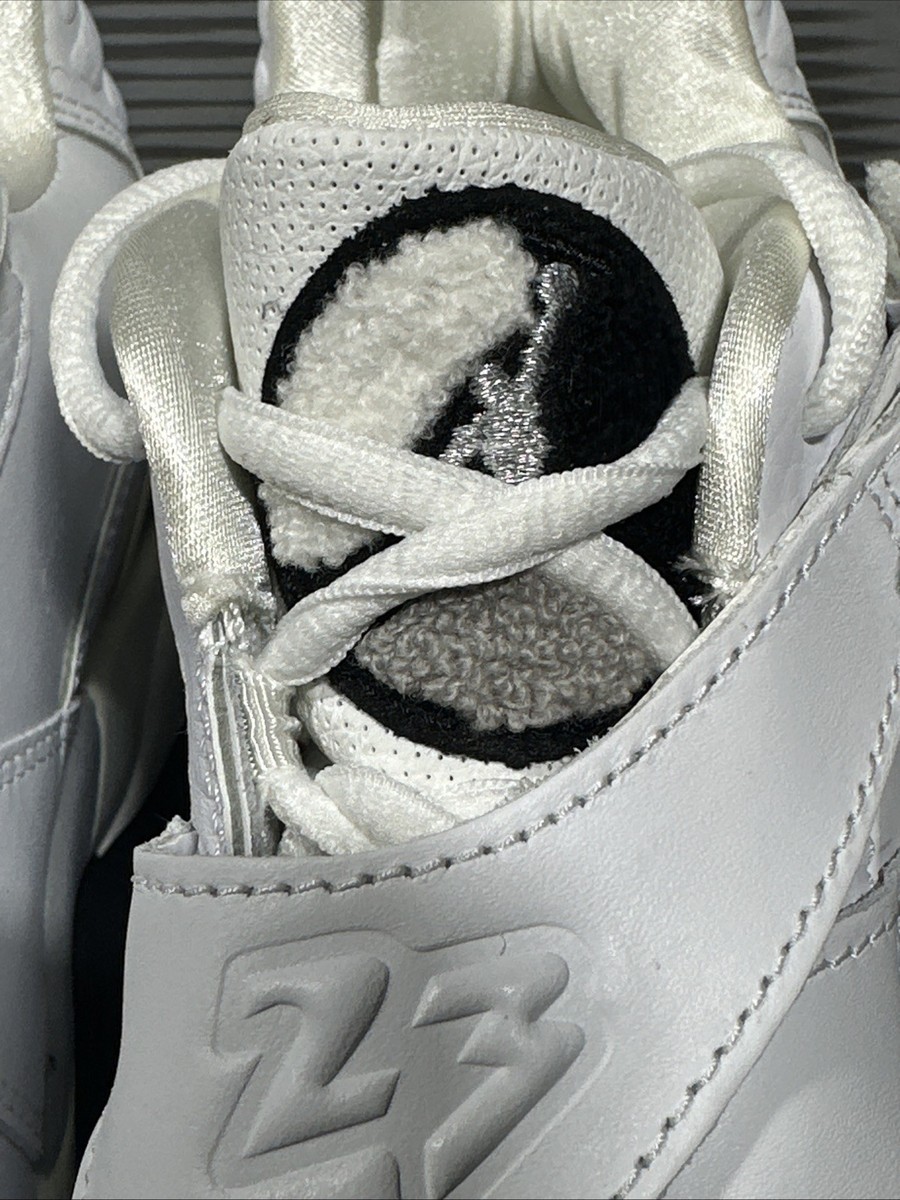 AIR JORDAN 8 RETRO LOW WHITE/BLACK/CHROME/SILVER 306157-101 SIZE