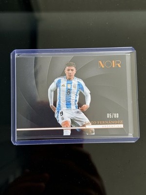 Enzo Fernandez 2024 Panini Noir FIFA World Cup Bronze Holo 5/80 Argentina