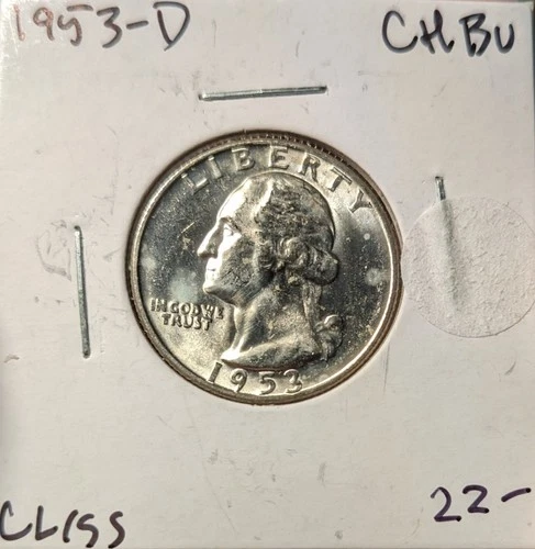 1953 D Washington Quarter *90% Silver* GEM BU ** FREE SHIPPING