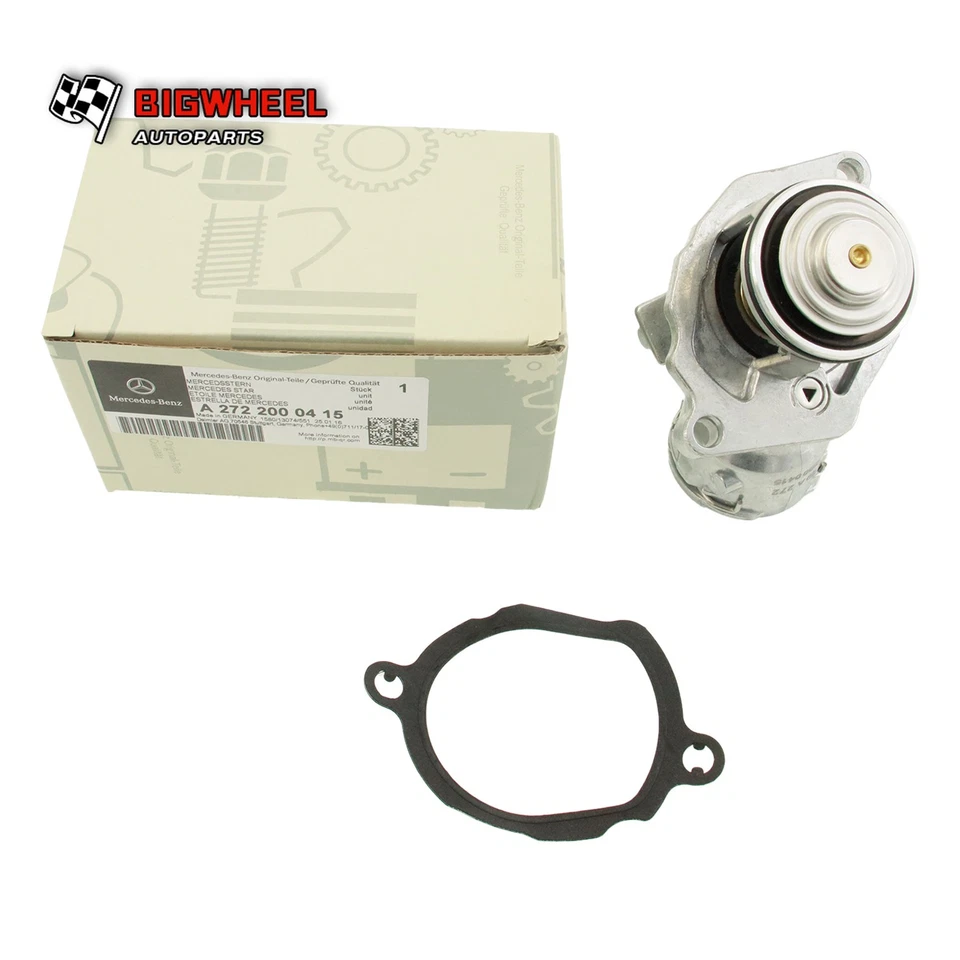 OEM Mercedes-Benz M272 C300 C350 E350 ML350 Engine Coolant Thermostat 2722000415 Foto 2 de 4