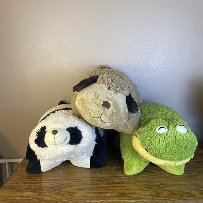 Lot Of 3 Pillow Pets Sleeping Friendz Y2K Panda Frog Dog 2009/2010