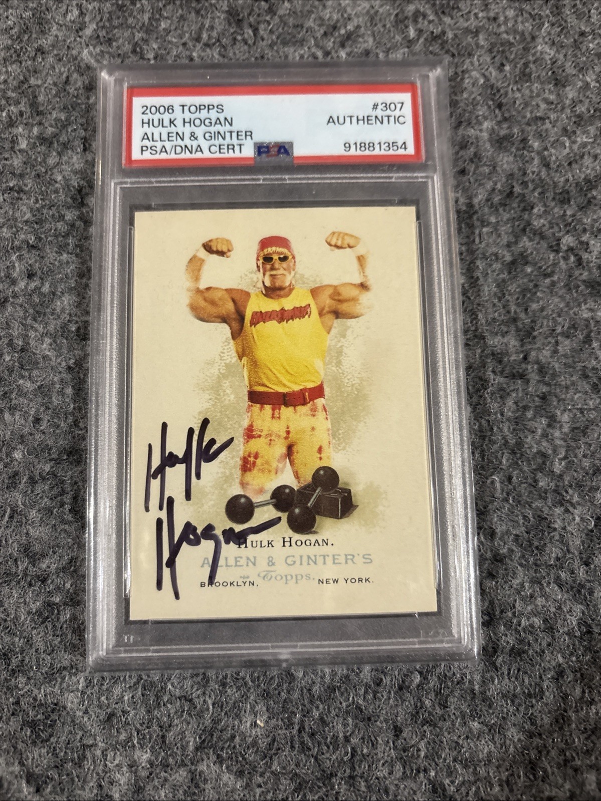 HULK HOGAN 2006 TOPPS ALLEN & GINTER’S SIGNED AUTOGRAPHED CARD PSA/DNA CERTIFIED