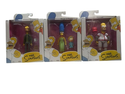#ad 2025 Jakks The Simpsons lot of 3 Homer Marge Maggie Lenny Figures Sealed $28.99
