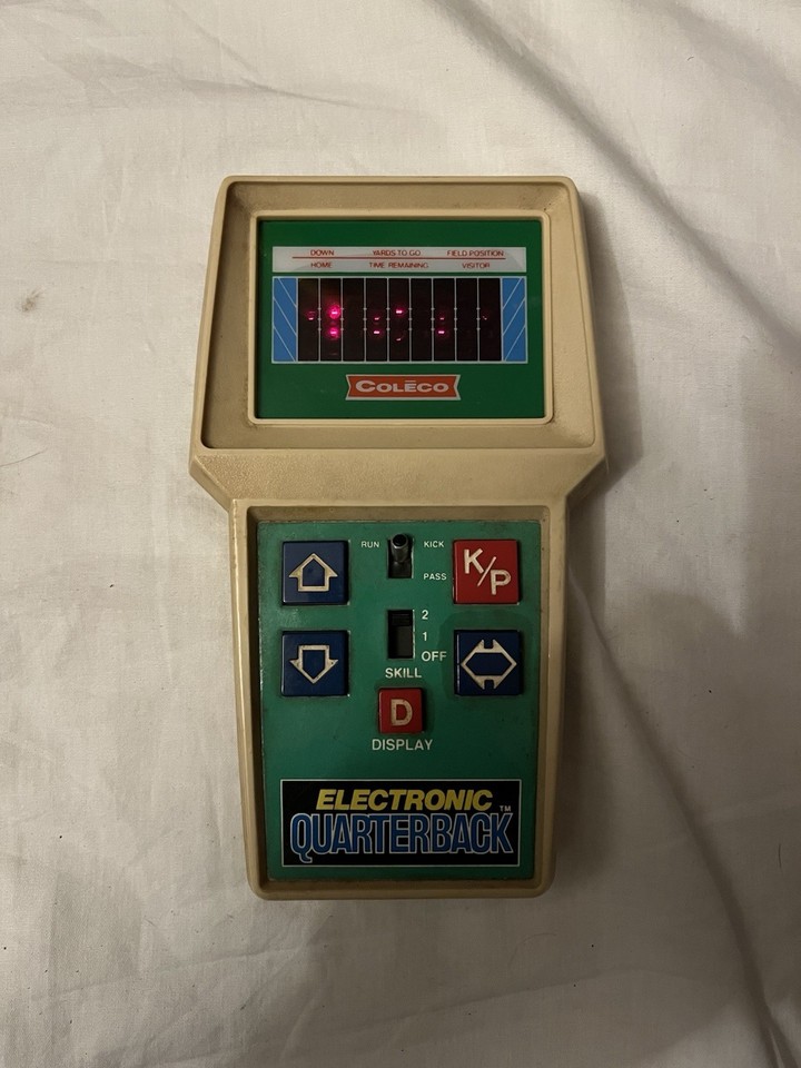 Vintage 1978 Coleco Electronic Quarterback Handheld Video Game Tested- Works!
