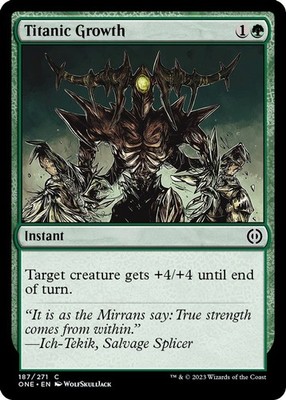 2023 Magic: The Gathering: ONE - Titanic Growth (#187, C, Near Mint)