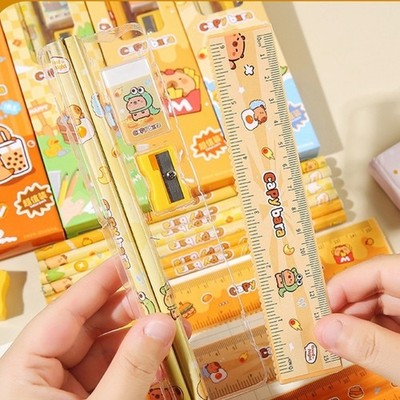 Colorful Color Stationeries Set Multifunctional Writing Accessory For Student