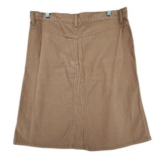 Gap 14 Tan Corduroy Skirt A-Line Y2K Vintage 2003 Academia Preppy Casual Modest
