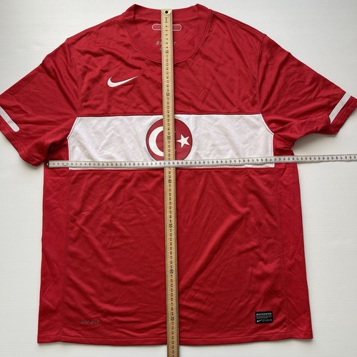 Nike Turkey Jersey 10/11 Adult Large Red Short Sleeve Home Crew Nec Soccer Mens - Picture 2 of 9