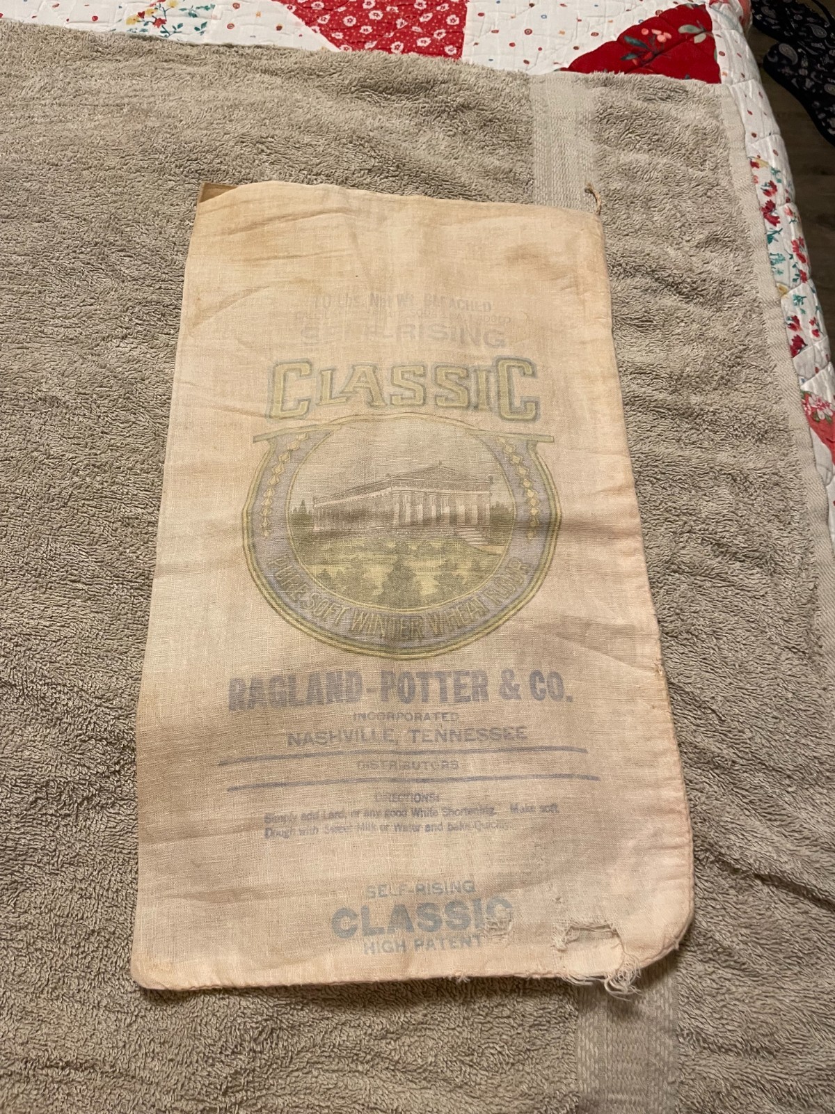 Classic Pure Soft Winter Wheat Flour Cloth Bag 10 Pounds Nashville,TN