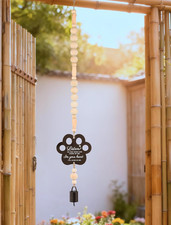 Pet Memorial Gifts for Loss of Dog, in Loving Memory Wooden Wind Chimes with Paw