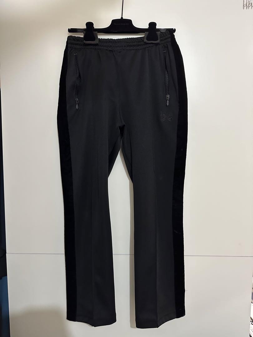 NEEDLES Track Pants Black Velour Line Size-S Used | eBay