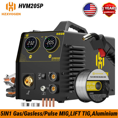 New HZXVOGEN 5in1 Alu MIG Welder 250A 110/220V TIG ARC Stick Welding Machine