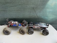 Lot of 2 Traxxas 1/16 RC Trucks E Revo VXL Br...
