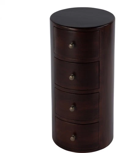 Handcrafted Sheesham Wood Storage Pedestal with Drawers - Picture 1 of 2