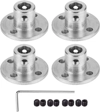 4Pcs 6.35mm Flange Coupling Connector, Rigid Guide Model Coupler Accessory, Shaf