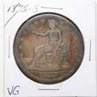 1875-S $1 Trade Silver Dollar in VG Condition #6492