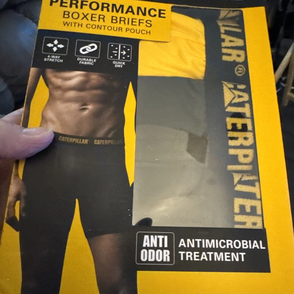 Paquete de 4 calzoncillos boxer Caterpillar CAT Performance para hombre pequeños 28-30 nuevos BN15 Foto 4 de 4