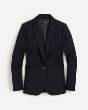 NWOT J. Crew Parke Blazer Italian Wool Black Sz 4 Tailored Workwear Minimalist