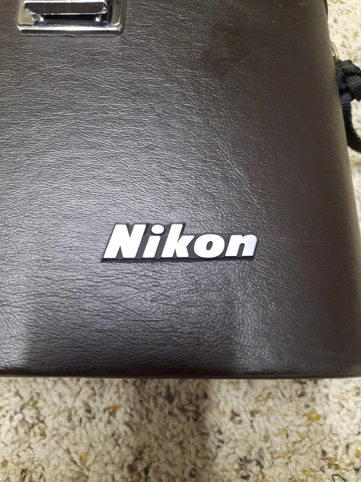 Bolsa de transporte vintage para cámara Nikon estuche película hecha en Japón años 80 fotografía marrón Foto 2 de 4