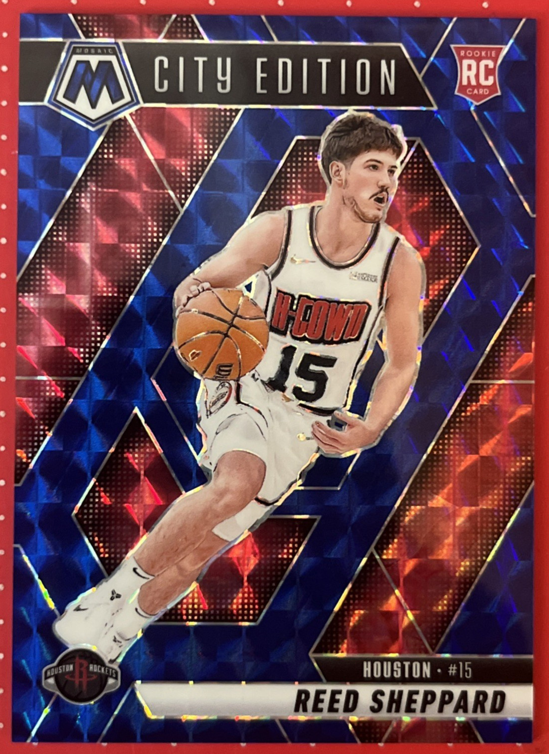 2024-25 Panini Mosaic Reed Sheppard City Edition Mosaic Blue Rookie #/199