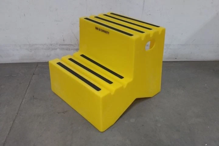 Taburete de plástico amarillo DPI ST217-14 1,6 pies altura total 500 lb tapa - Imagen 1 de 4