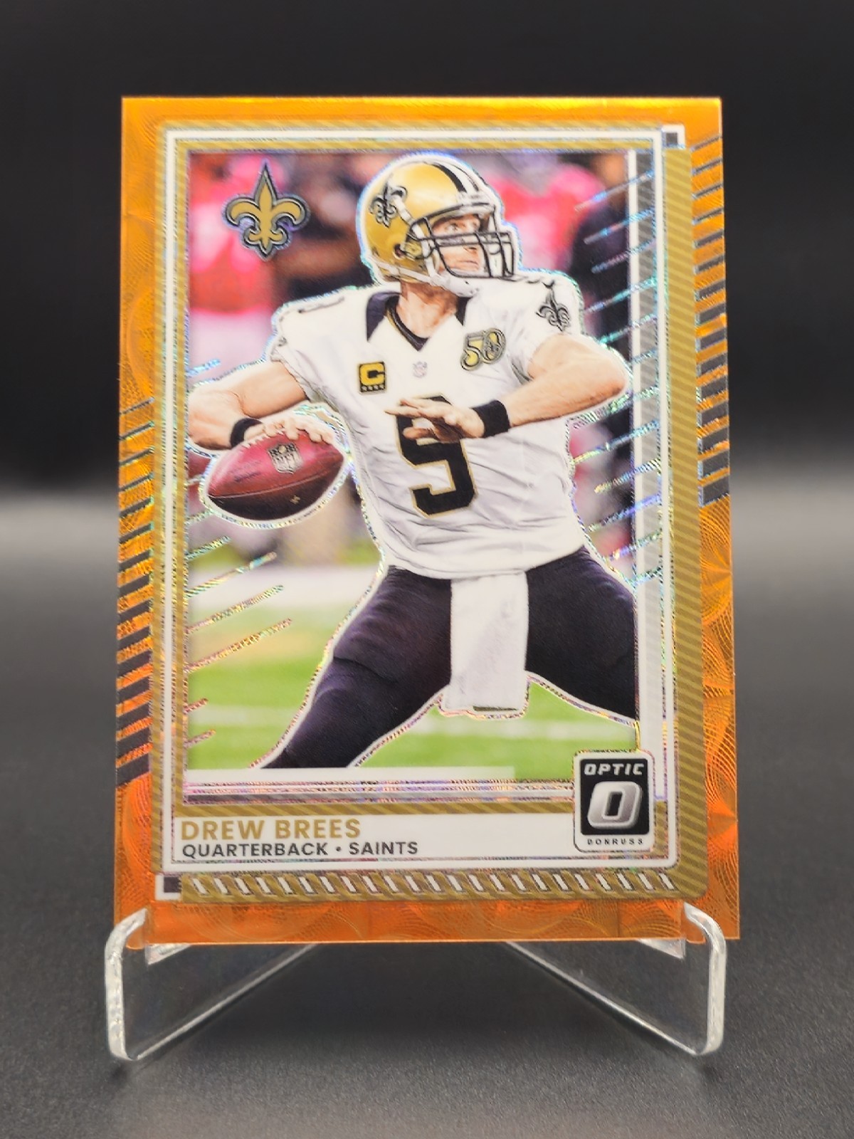 2025 Panini Donruss Optic Drew Brees Saints Orange Scope SP #190 15/79