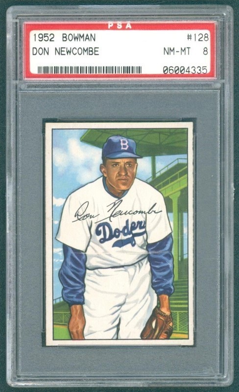 1952 Bowman #128 Don Newcombe Brooklyn Dodgers PSA 8 "Free Shipping"