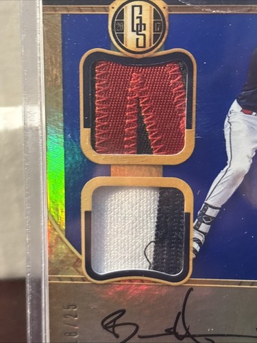 2017 Chronicles Gold Standard Rookie Jersey Doppio #18/25 Bradley Zimmer Auto RC - Foto 2 di 4